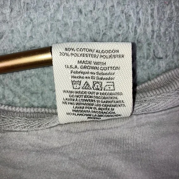 ComfortWash Hanes Sweatshirt XL Long Sleeve Pullover Embroidered 1 Grunge Unisex - Picture 9 of 9